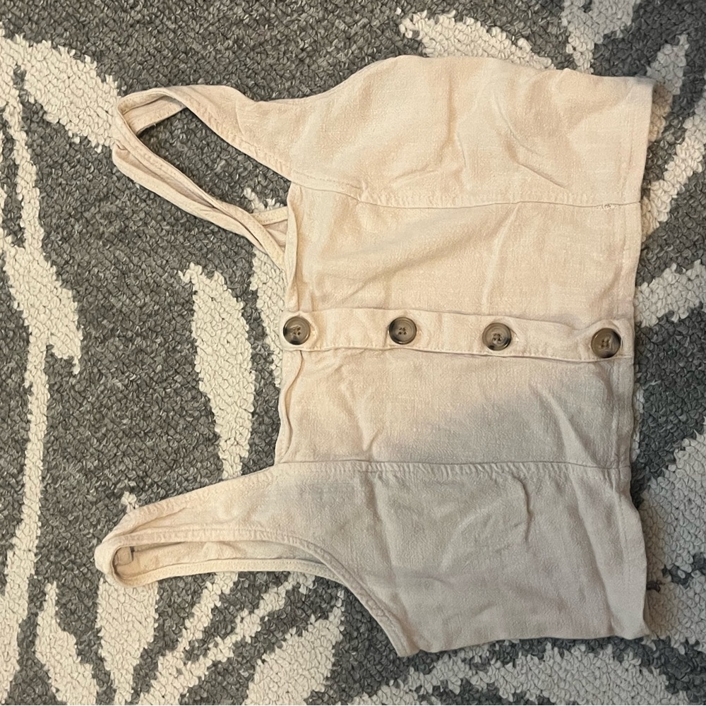Cream crop top size medium, fits like a small though